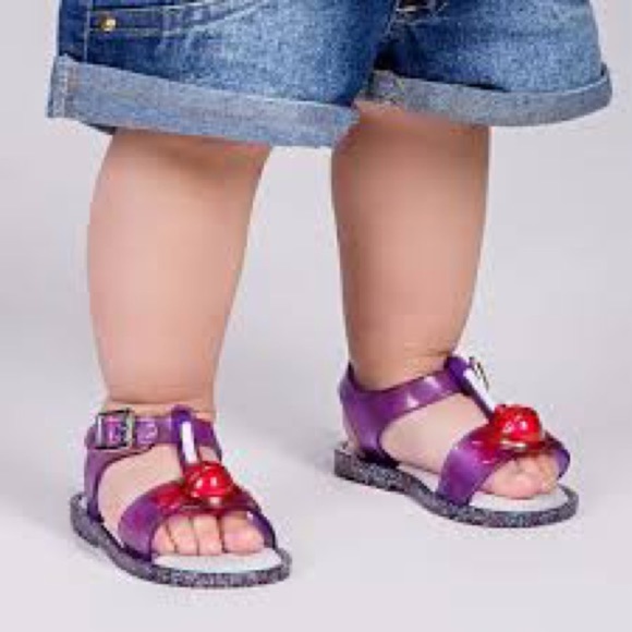 Mini Melissa Purple and Red Kids Sandals - Picture 9 of 10